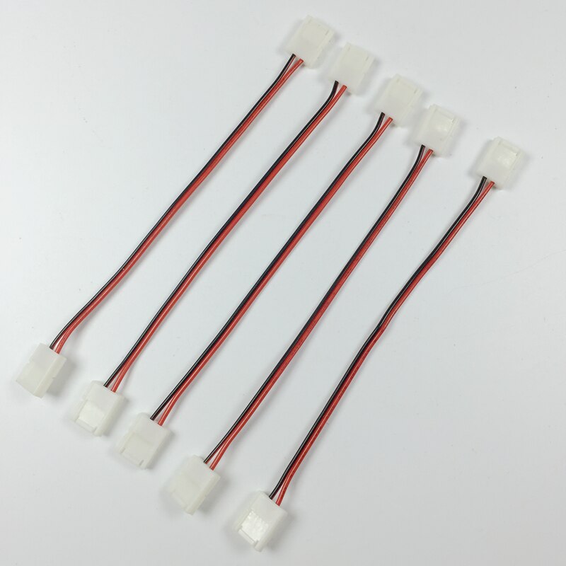 8mm 2 pin led strip connector 3528 led verlengkabel draad accessoires beide end met connector 10 stks/partij