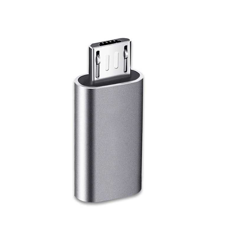 Mikro USB OTG Adapter Mikro USB Zu USB Typ C Adapter Für Xiaomi Huawei Samsung USB C Adapter Mikro USB OTG Konverter: Silber-