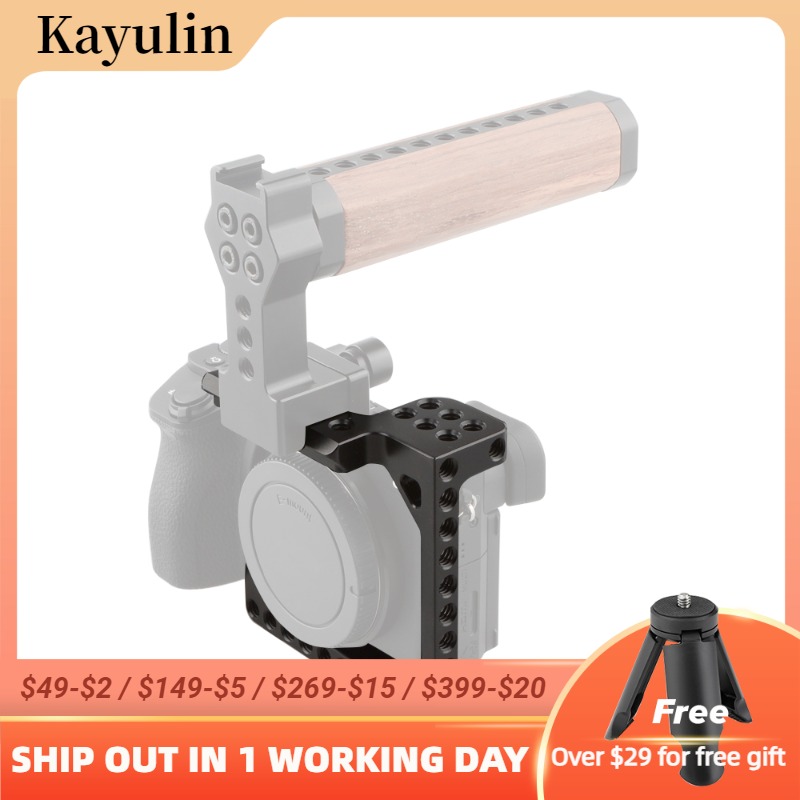 Kayulin Aluminium Camera Kooi Frame Voor Sny A6000 / A6300 / A6400 / A6500 &amp; Caon Eos M / M10