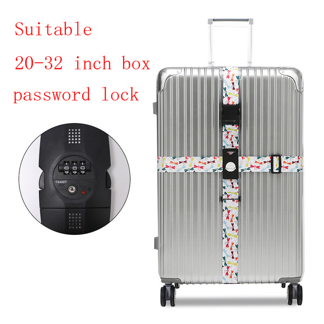 Valise de voyage réglable avec mot de passe à 3 chiffres, serrure à bande croisée à sangles en corde, accessoire de voyage: Have lock H3