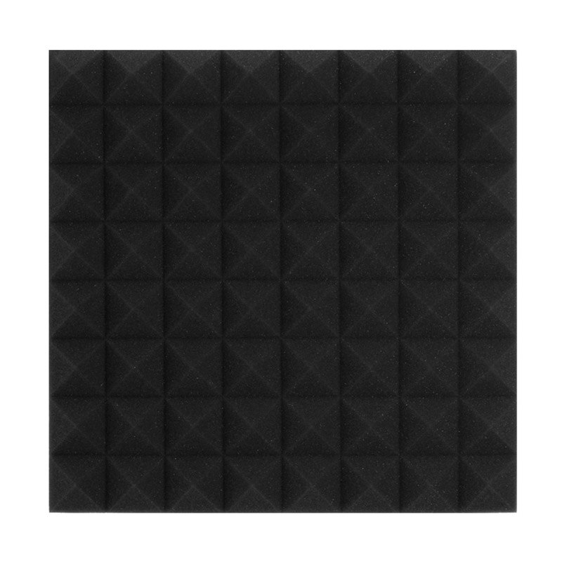 50x50cmx5.5cm Akoestische Geluidsdicht Stop Absorptie Piramide Studio Schuim: Black