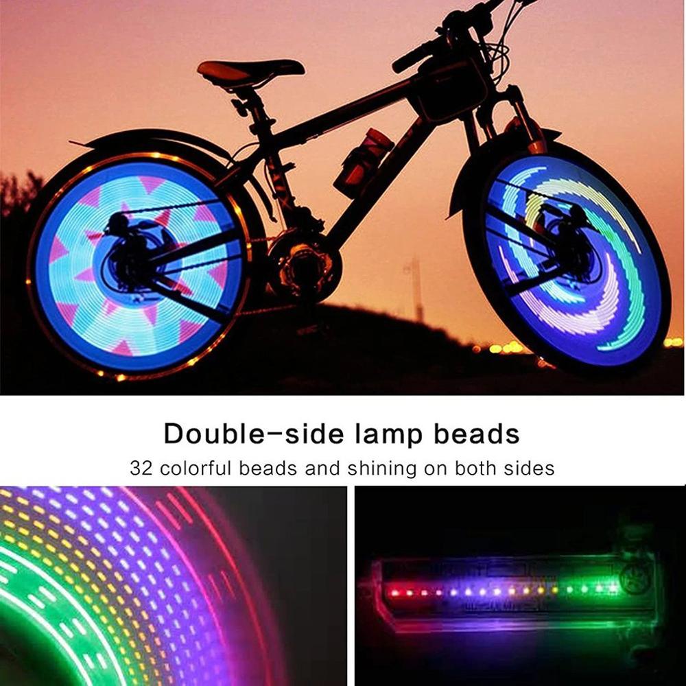 3d cykel eger led lys belyser gaderne fancy led farverige cykel hjul lys