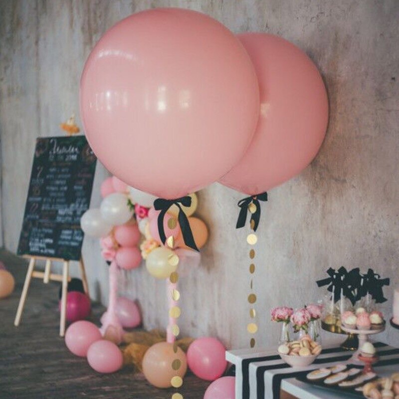 2 pièces 36 pouces surdimensionné rond latex ballon 90c géant anniversaire arc fête d'anniversaire décoration de mariage ballon flottant