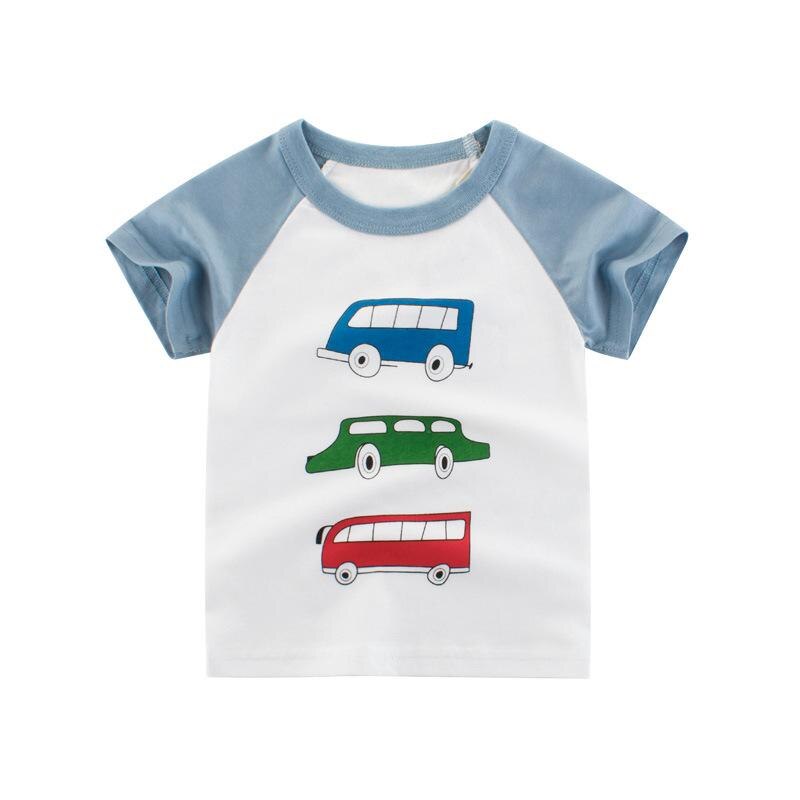 Zomer Koreaanse Stijl Baby Jongens Mode Korte Mouwen Cartoon Patroon Tops Tee Puur Katoen T Shirts Kleding Voor kinderen: 6T