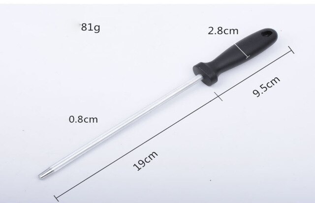 Kitchen Honing Steel Knife Sharpening Carbon Steel Rod For Kitchen: 6