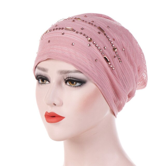 Turbante de encaje fino para mujer, gorros musulmanes de algodón sólido para hijab, turbantes para mujer, turbante árabe para mujer, hijab femenino: 5