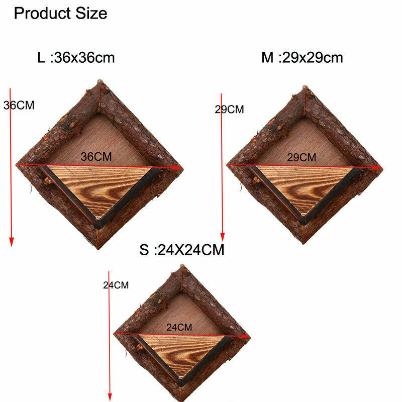 Nowy S/M/L ściany wiszące doniczki drewniane kwiat pojemnik drewna, w których utrzymuje się zwierzęta ozdobne, wiszące kosze robić montażu na ścianie doniczki ogród sadzarka