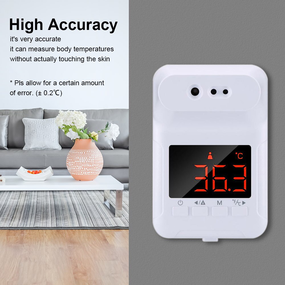 Non-contact Temperature Digital Termometer Infrared Thermometer Wall-Mounted Temperature Sensor Forehead Thermometer for Adults