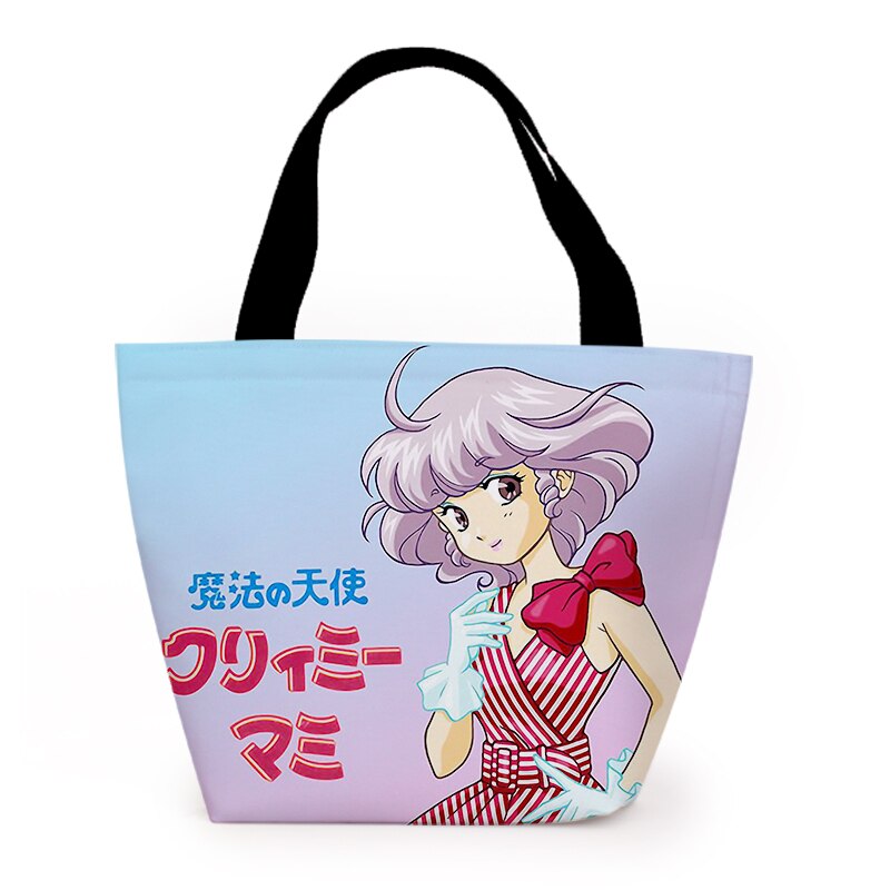 Bolsas de almuerzo portátiles Mami cremosas japonesas para mujeres, bolsa de almuerzo de aislamiento fresco, bolsas de Picnic, caja de almuerzo, bolsa portátil con aislamiento fresco: 48