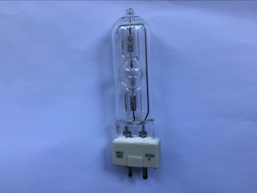 Scenelyslampe msd 250/2 msd 250w watt 90v msr-pære nsd 250w 8000k metallhalogenpærer til bevegelige hoder