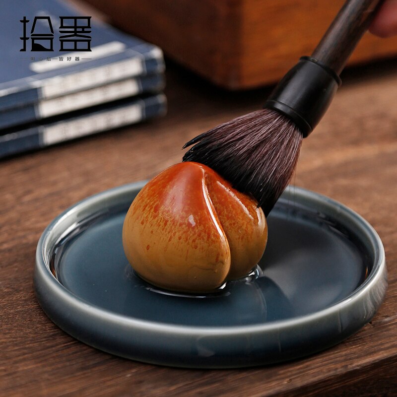 Yixing – service à thé en argile violette, poterie, véritable Mini-pêche, Kung Fu chinois, plateau à thé, accessoires de décoration pour la maison,