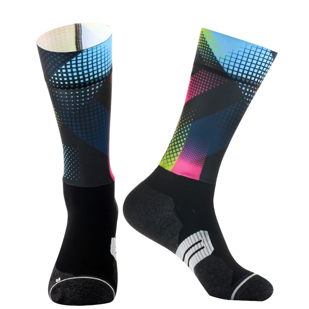 Calcetines antideslizantes de compresión para hombre, medias Aero de equipo para bicicleta de carretera, deportes al aire libre, sin costuras,: 05