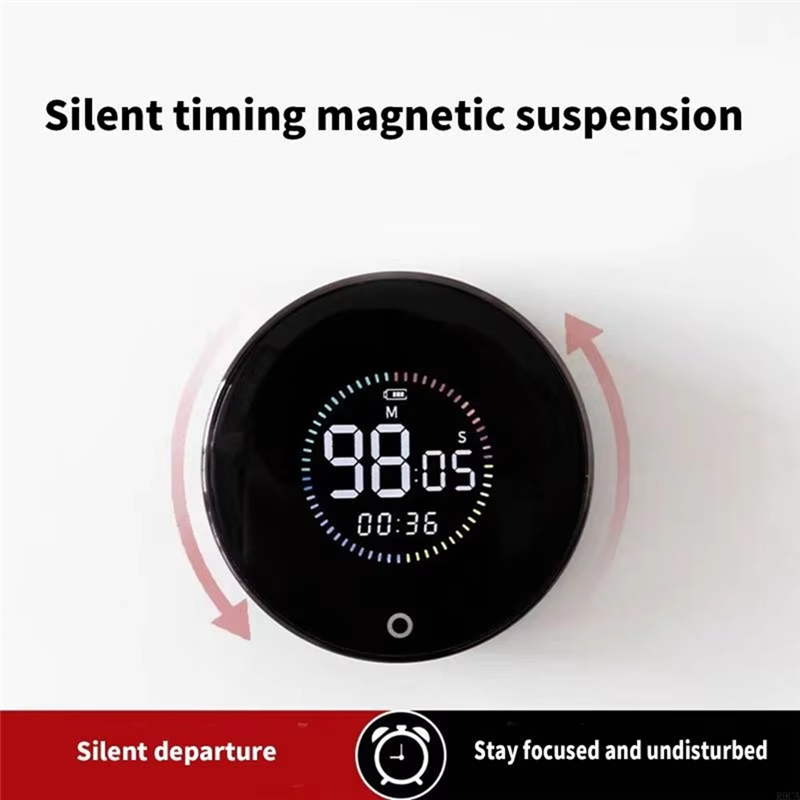 Silent Rechargeable LED Timer With Color Screen - Multifunctional Magnetic Device For Kitchen And Beauty Exercise Time Tracking-