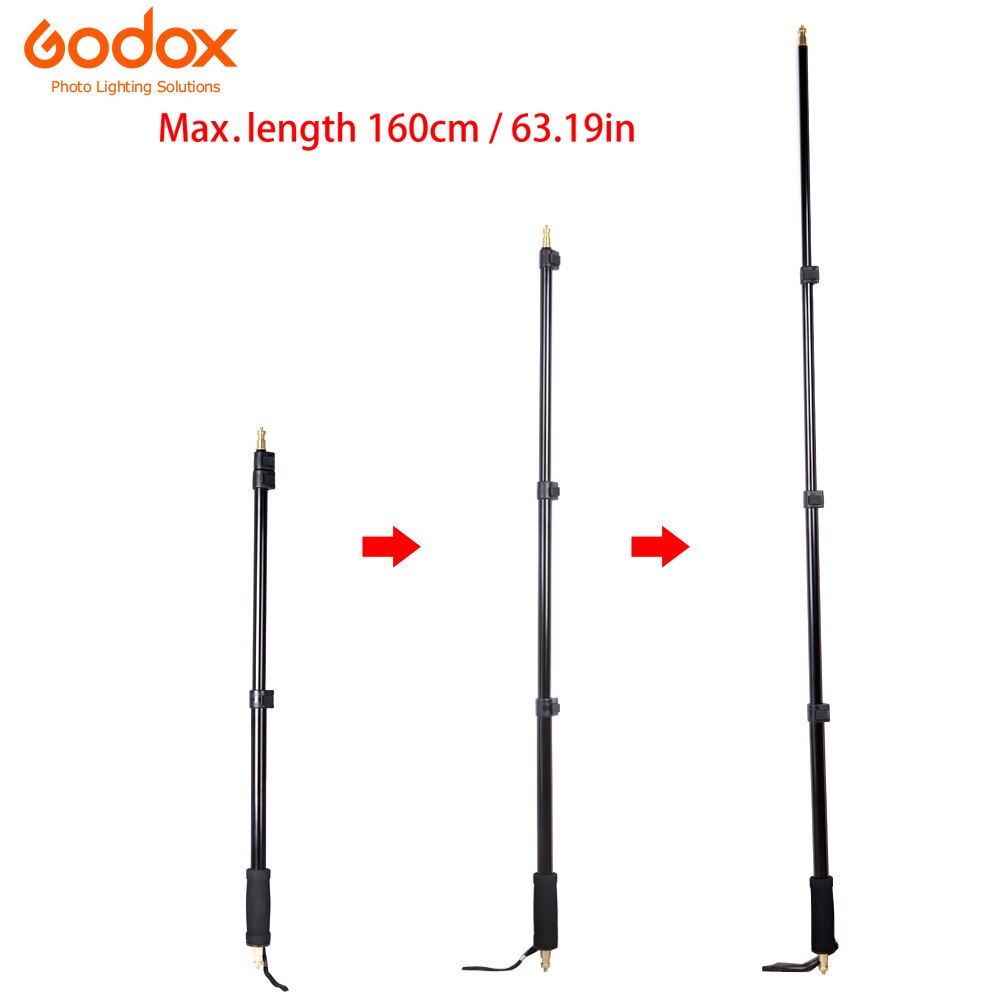 Godox AD-S13 21-63 "/55-160cm Tragbare Licht Boom Pole-Stock vier abschnitt mit 1/4" Außengewinde für WITSTRO Blitz AD180 AD360