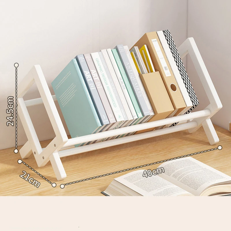 Estantería de escritorio para el hogar, estante decorativo para sala de estar, revistero de tipo económico Simple, estantes de almacenamiento finos para dormitorio a pequeña escala: Caqui oscuro