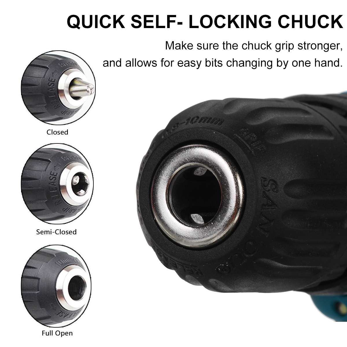 Perceuse visseuse électrique sans fil Drillpro 2 vitesses sans fil 18 + 3 couple outil de visseuse électrique pour batterie 10.8V Makita 5000 tr/min 10m