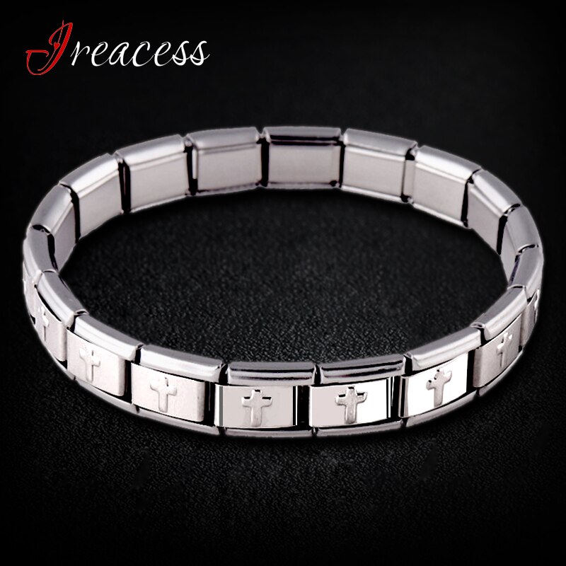 Braccialetti in acciaio inossidabile da donna nuovi a portata di mano braccialetti blu oro nero per gioielli moda donna: Cross