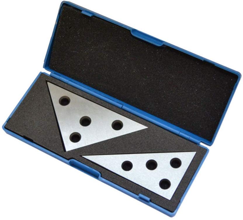 2pcs precision angle plate set with four holes for easy mounting