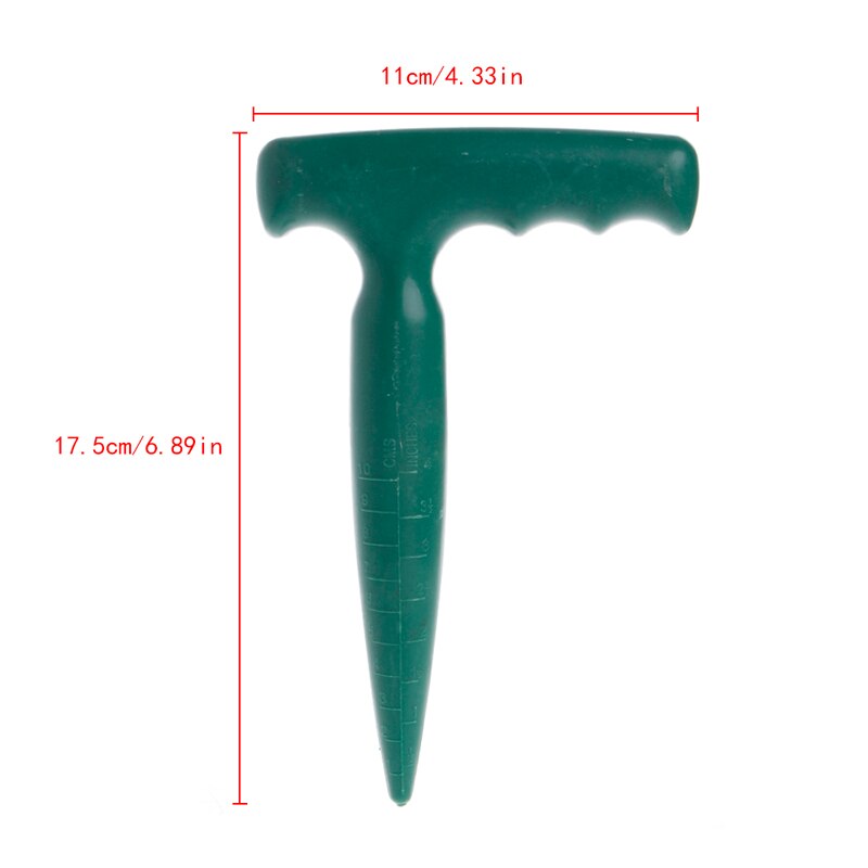 OOTDTY Plastic Green Dibber Digging Hole Tool Garden Bonsai Flower Planting Weeding Seedling For Seedstarting,Planting,Weeding