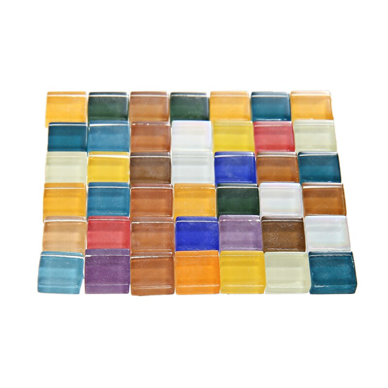 100g Glass Mosaic Tiles Colorful Glitter Shiny Crystal Mosaic Tiles Mirror Ornaments Tiles Wall Crafts for Decorative Materials