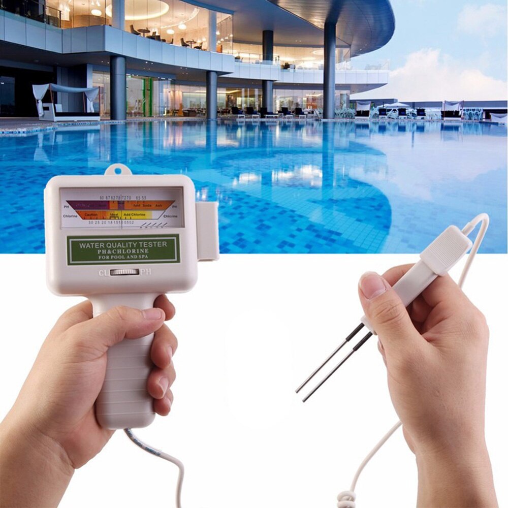 1 stk  -101 ph klor tester  cl2 akvarium vandchecker bærbar hjemmebassin spa ph test monitor meter whitenew