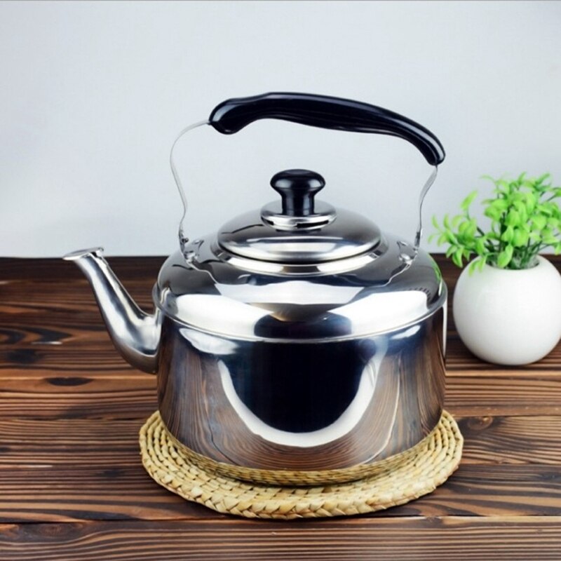 Roestvrijstalen Ketel Fluitketel Waterkoker Koffie Keuken Kookplaat Inductie Voor Voor Thuis Keuken Camping Picknick 4L