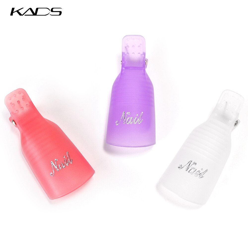 Kads 10 stuks/pak plastic nagelgereedschap acryl nagelkunst afweekmiddel uv gel nagellakremover wrap clip kap nagels voor nagelproduct