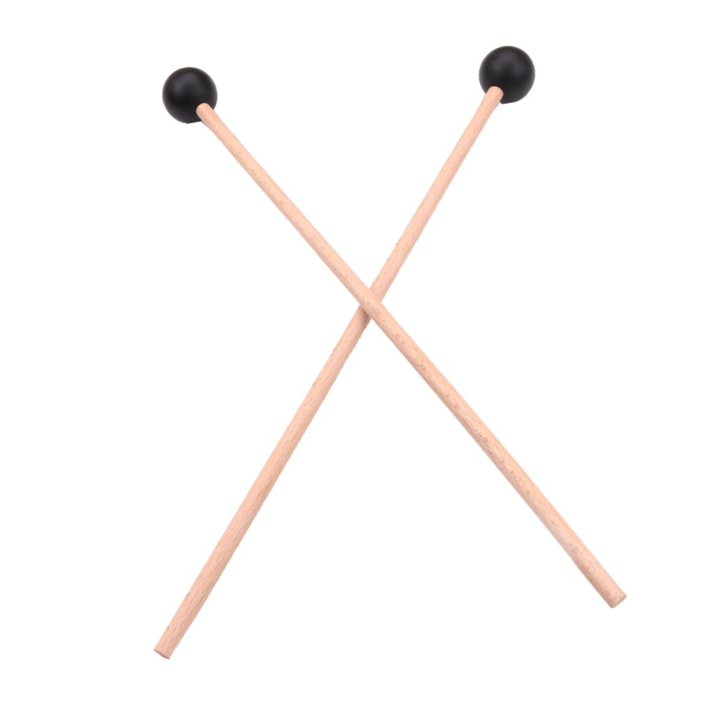 Pack of 2 Rubber Marimba Hammer Drum Sticks Xylophone Mallet Drumsticks Percussion Instrument Parts for Adults