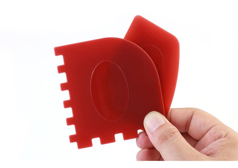 Rascador de plástico para sartenes, herramienta limpiadora, elementos de cocina, conjunto de raspadores dentados, limpieza de barbacoa, 2 uds.