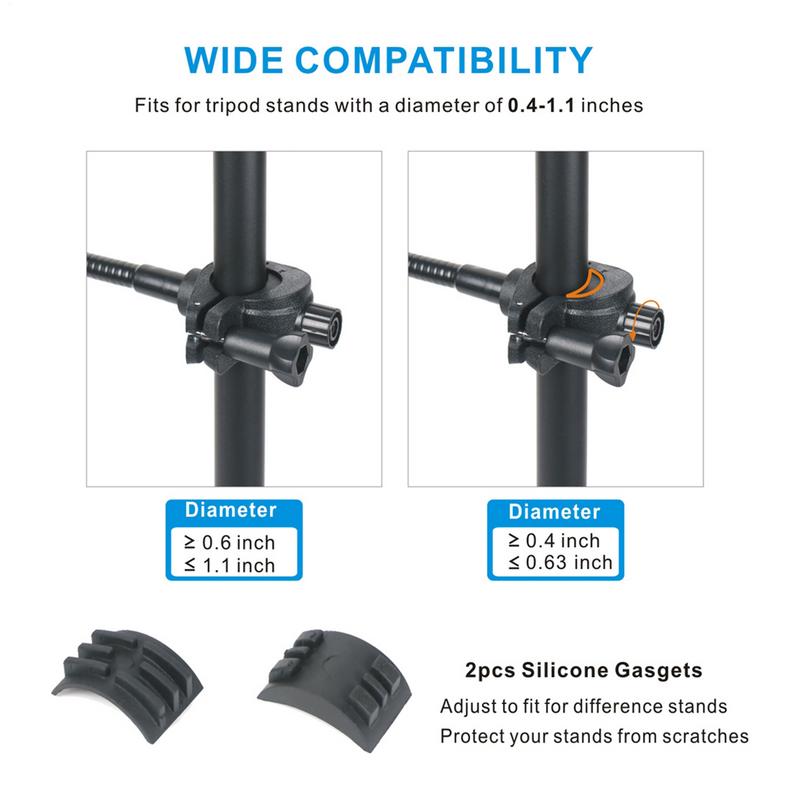 Phone Holder For Microphone Stand Cell Phone Holder For Microphone Stand Adjustable Mount With Long Gooseneck Arm Flexible For