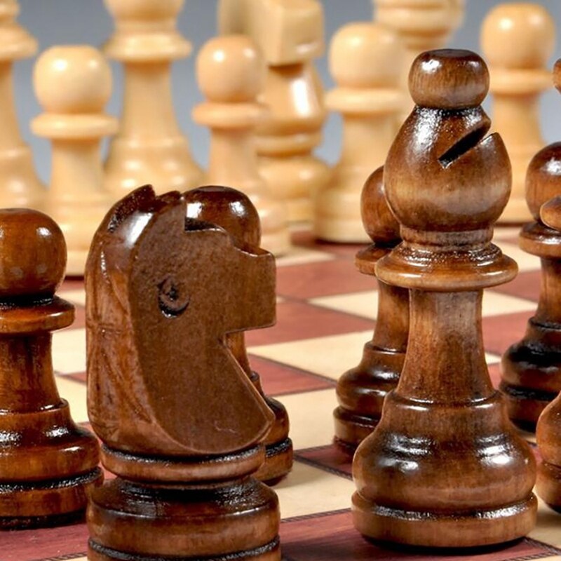 FBIL-3 w 1 drewniane szachy i warcaby zestaw 15 cali szachy robić podróży przenośne składane szachy dla początkujących dla dzieci dorośli