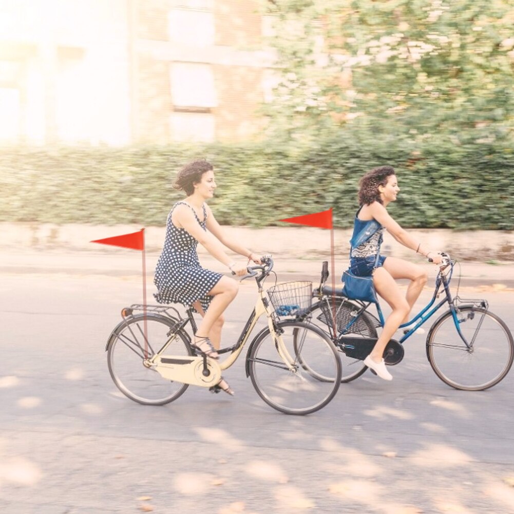 1.2M Veiligheid Vlag Driehoekige Fiets Kinderen Fiets Banner Met Montagebeugel Fietsen Draagbare Stofdicht Fietsen Onderdelen