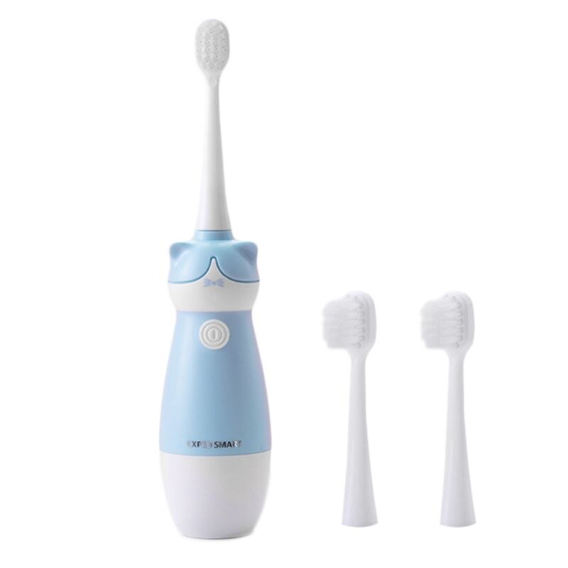 Kinderen Elektrische Tandenborstel Kleine Hoofd Baby Meisje Jongens Zachte Haar Sonic Tandenborstels Waterdichte Non-Slip Handvat Comfortabel Leuke: Blue