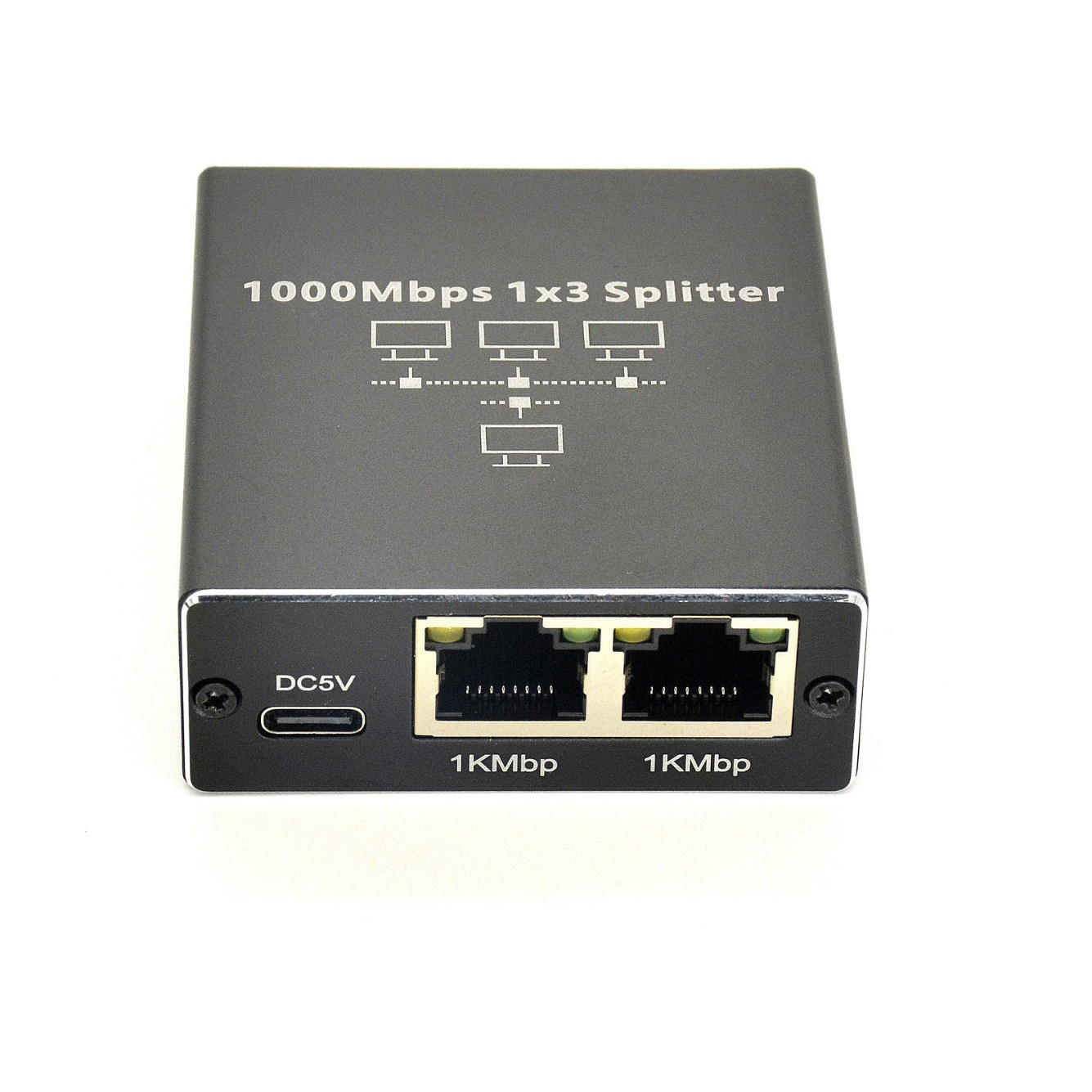 Extender Plug Estensione Splitter di rete Hub 1000Mbps Adattatore RJ45 da 1 a 2 Convertitore Gigabit Internet Ethernet 8P8C Set-Top: Blu