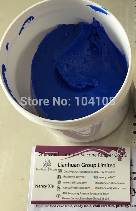 Silicone rubber RTV wax injection jewellery molding: Blue LHSIL / 2040A400g B400g