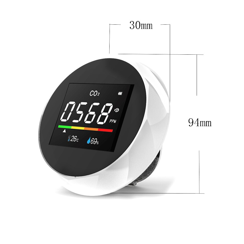 Multifunctionele CO2 Meter C02 Sensor Huishoudelijke Air Moniter Sensortemperature Vochtigheid Tester Lcd Display Met Achtergrondverlichting