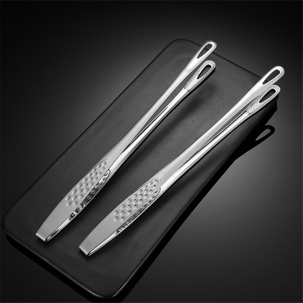 Stainless Steel Food Tongs Kitchen Utensils Buffet Cooking BBQ Tool No-stick Bread Salad Clip Pastry Barbecue Meat Clamp
