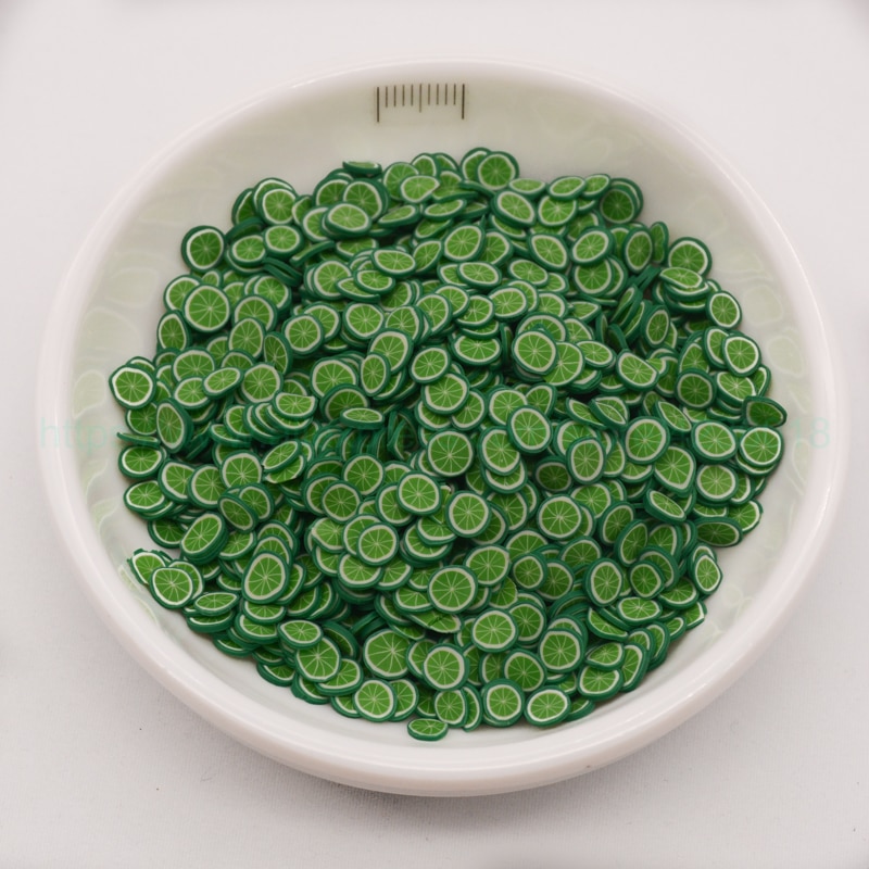 65g Orange Lemon Fruit Shaped Polymer Clay Slices Sprinkles for Crafts DIY Scrapbook Decoration Nail Art Slimes Filling filler