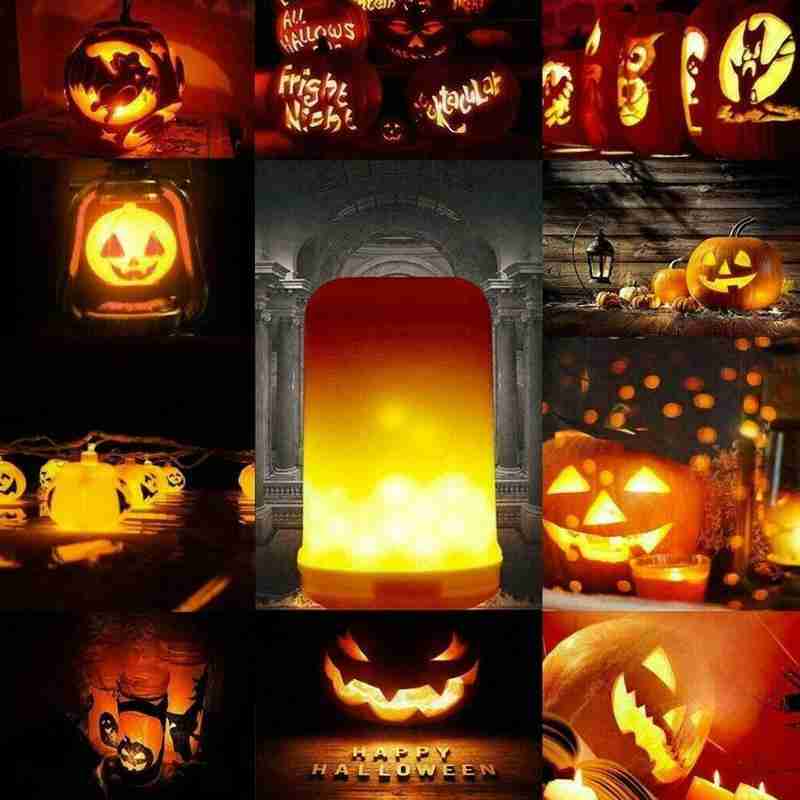 E27 B22 LED Lawn Lamps Outdoor Wall Garden Dynamic Flame Decorative Bulbs Simulation Lights Torch Fire T4X4
