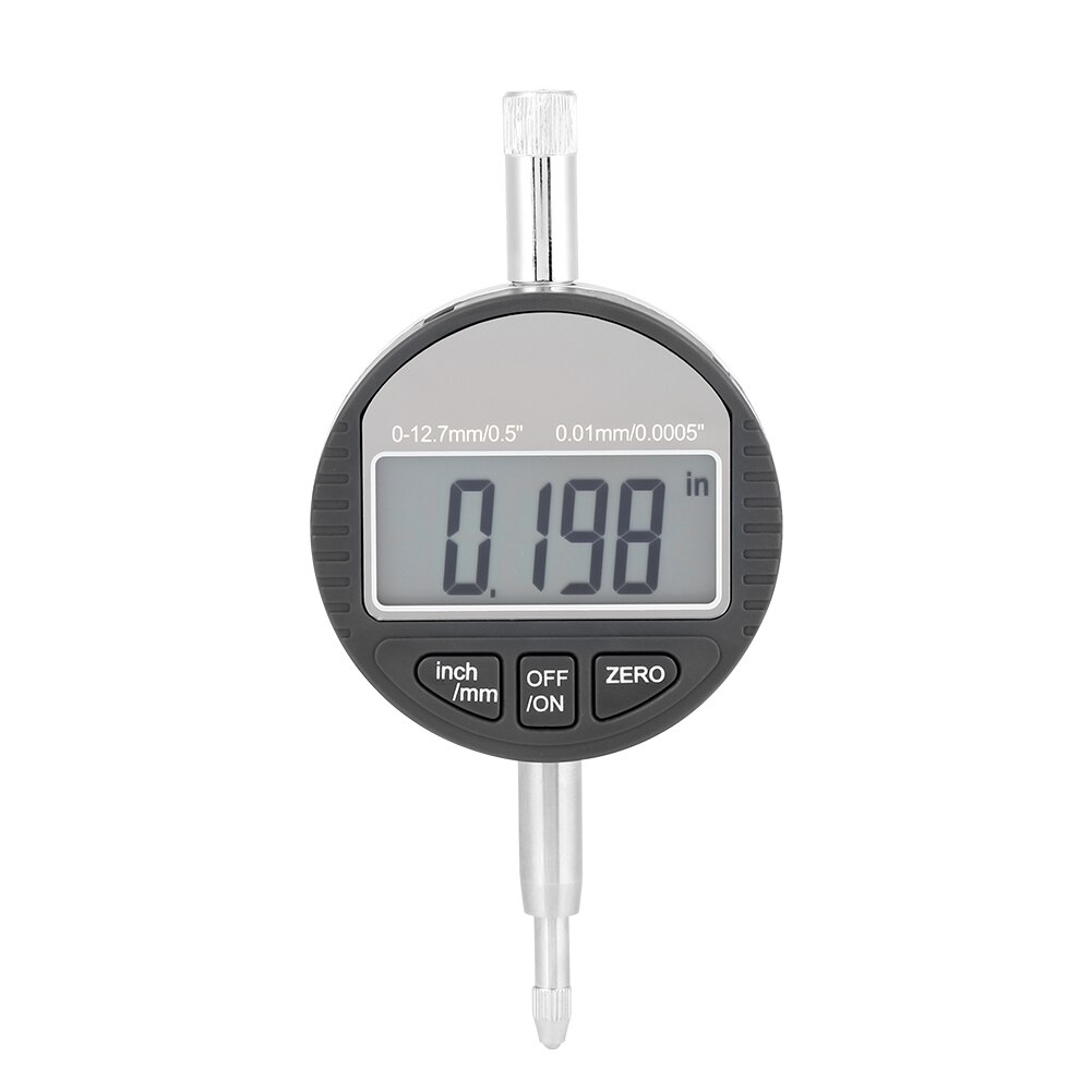 Digital Indicator 0-12.7mm/0.5'' Clock DTI 0.01mm/0.0005'' Electronic Micrometer Metric Inch Dial Indicator Gauge
