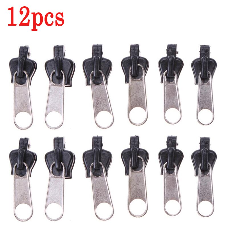 12/6Pcs Universal Instant Fix Zipper Repair Kit Replacement Zip Slider Teeth Rescue Zippers Sewing Clothes: 12PCS3