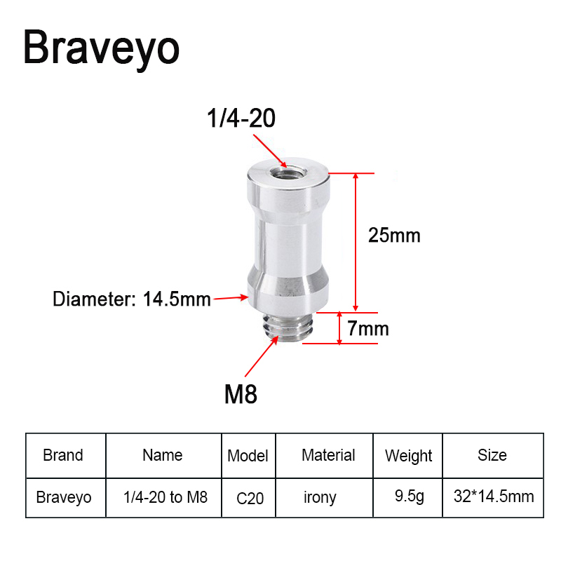 Konverteringsskrue 1/4 to 3/8 m8 m6 skruer blitzstativ kuglehoved monopod adapter skrue fotograferingstilbehør til spejlreflekskamera stativ: Marine blå