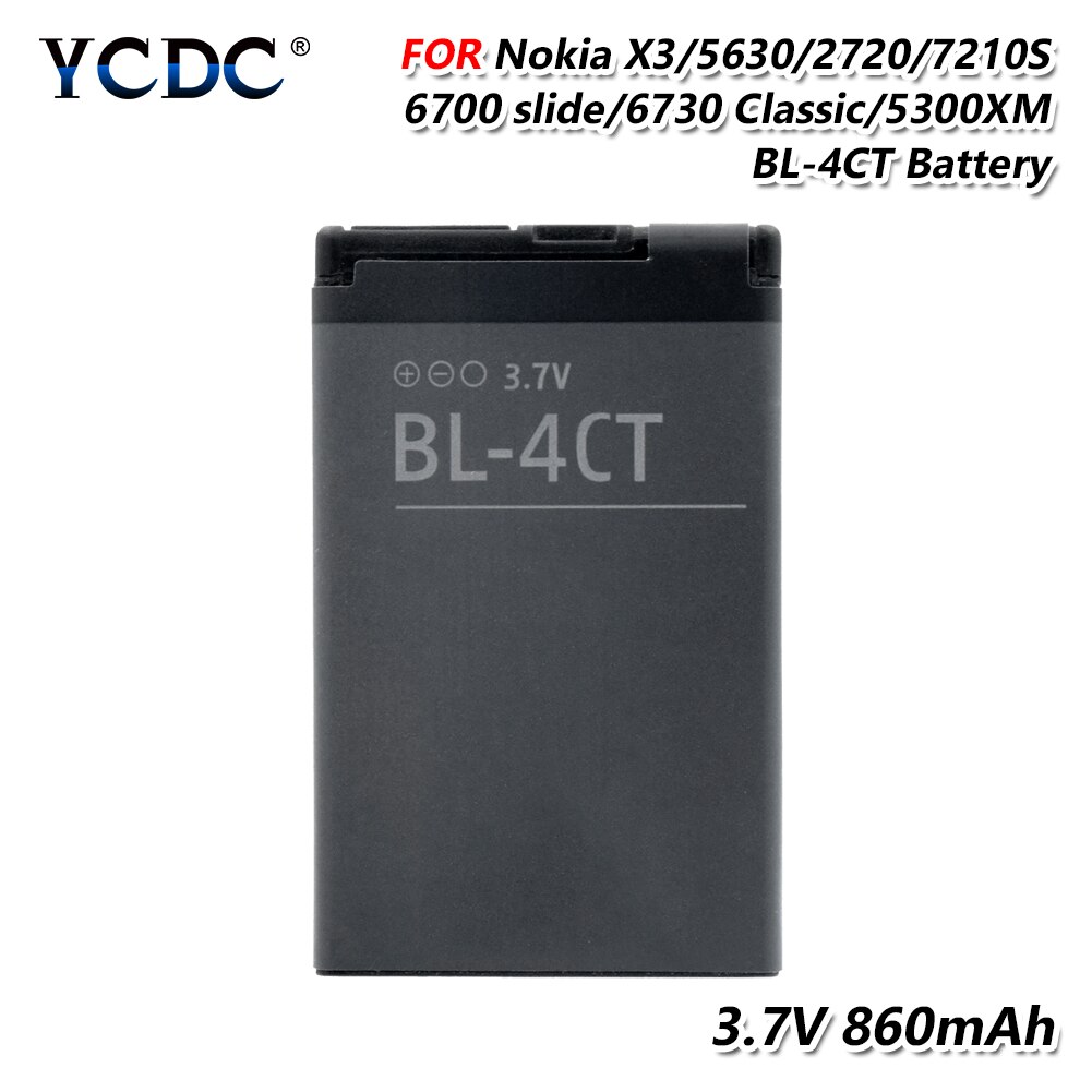 3.7v bl4ct bl -4ct bl 4ct 860 mah mobiltelefon batteri udskiftning til nokia 5630 7212c 7210c 7310c 7230 x3-00 2720f