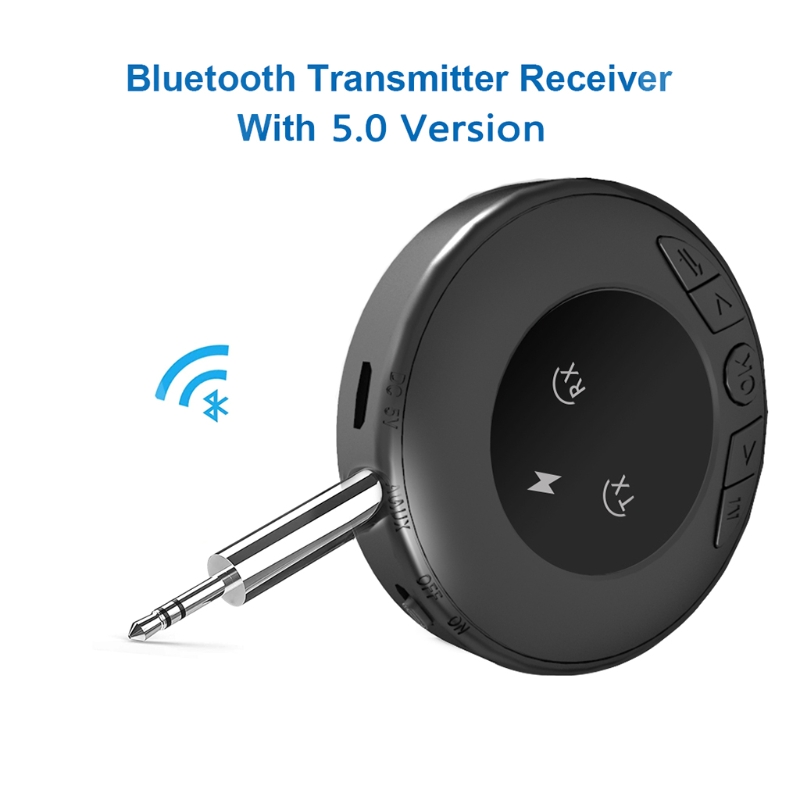 K3NB Wireless Bluetooth-compatible5.0 Transmitter Receiver with 250mAh Battery Capacity Micro USB Charging Port AUX Port