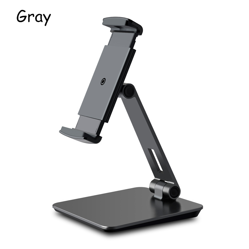 Universal Smartphone & Tablet Stand, Aluminum Desk Mount Holder fits for 3.5-6.5 inch Smartphone 7-13 inch iPad Pro Air Mini: GRAY