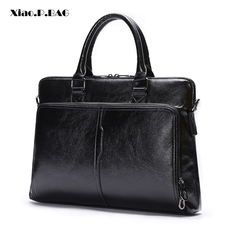 Herentas pu leer heren aktetas zakelijke zwarte schoudertassen laptop messenger bag heren handtas