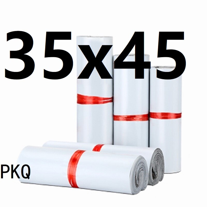 100Pcs/Lot Poly Mailer Waterproof Mailing Bags Thicken Bags Mailer Self-seal Adhesive Courier Storage Bags: 35x45cm