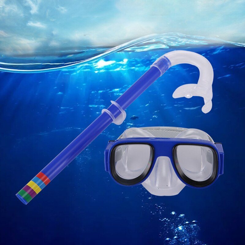 Barn svømmebriller snorkelsett junior snorkelutstyr barn silikon dykking snorkelbriller sett snorkelutstyr