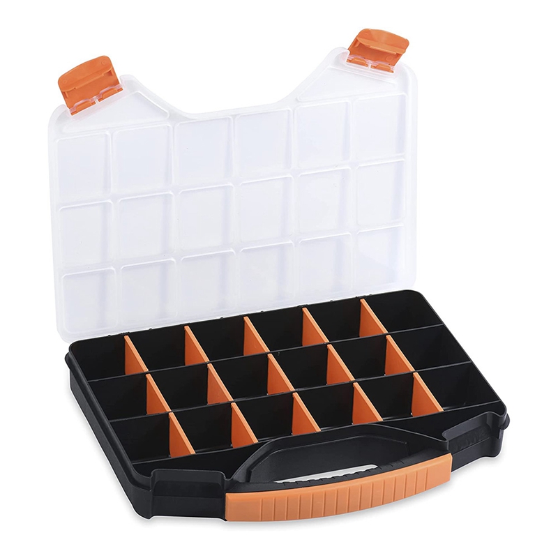 Storage Box with 18 Compartments-Small Hardware Storage Box-Made of Durable Plastic-perfect for Screws Nuts and Bolts: Default Title
