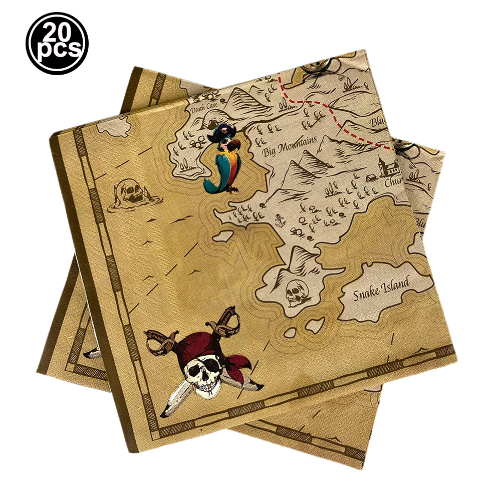 Mantel de pirata, mantel con mapa del tesoro, cubiertas de mesa desechables de plástico, decoración de de cumpleaños con tema náutico pirata: plum